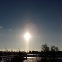 Foto: Daugavpils novadā novērots iespaidīgs Saules halo