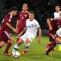 Latvijas futbolisti EURO 2016 kvalifikācijā spēlēs pret Nīderlandi