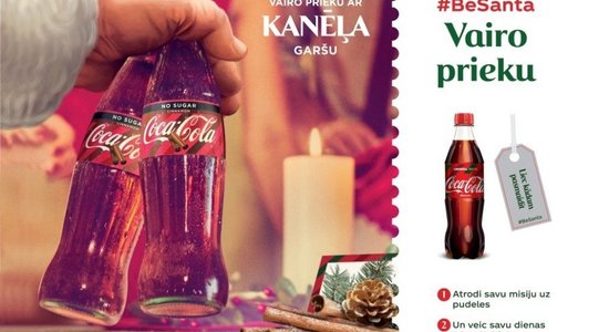 Coca-Cola un kustība #BeSanta aicina Tevi kļūt par labo darbu vēstnesi