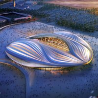 Jaunais stadions Katarā izskatās pēc milzu vagīnas