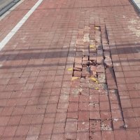 Провалившуюся велодорожку на променаде у Даугавы починили