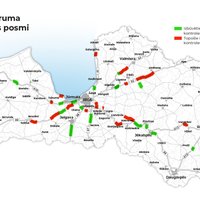На дорогах Латвии появятся еще 17 участков контроля средней скорости