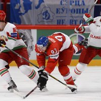 Baltkrievu nacionālais karogs izraisa skandālu hokeja čempionātā