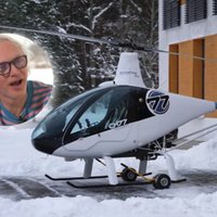 Video: Pauls Timrots izmēģina īpaši vieglu divvietīgo helikopteru