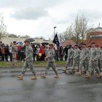 На военном параде в Валмиере маршировали американцы