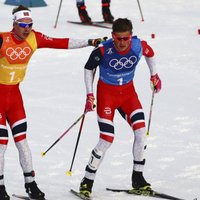 Норвежцы выиграли олимпийскую лыжную эстафету, у команды России — серебро