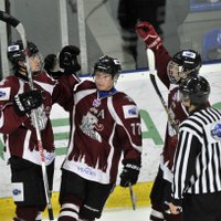 'Rīga' atspēlējas un MHL mačā pieveic 'Sahaļinskije akuli' hokejistus