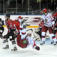 В рекордном матче Лавиньша сборная Латвии уступила России