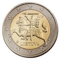 Foto: Lietuvas eiro monētas rotās bruņinieks