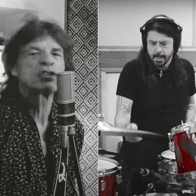 ВИДЕО: Мик Джаггер и Дэйв Грол записали песню с латвийским микрофоном