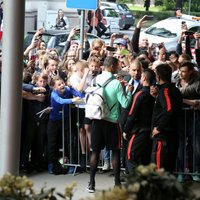 ФОТО, ВИДЕО: Какой ажиотаж у рижских фанов вызвало появление Роналду