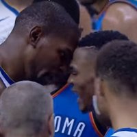 Video: Durants un Vestbruks turpina kašķēties NBA laukumos