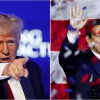 ASV prezidenta vēlēšanu intrigas sākušās: Tramps mudina Desantisu nekandidēt