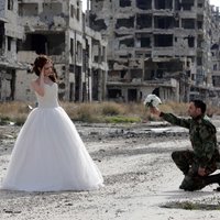 ФОТО: Фотосессия романтической свадьбы на фоне войны