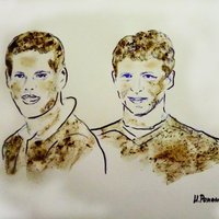 "Хулиганы": Художница нарисовала Кокорина и Мамаева с помощью груди и грязи