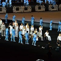 ФОТО: Латвийская делегация на параде открытия Паралимпиады в Рио