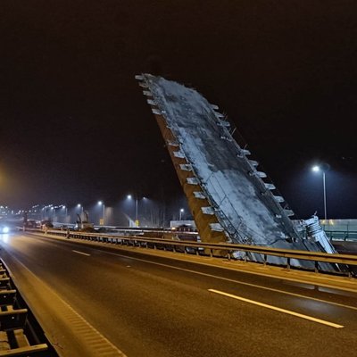 Video: Remontdarbu laikā Kauņā uz braucamās daļas nokritusi tilta konstrukcija