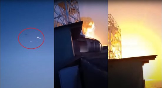 Video fiksēts Krievijas raķetes trāpījuma mirklis Dņepras HES