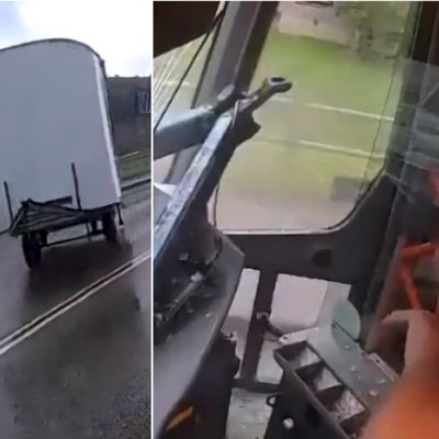 Video: Rēzeknē atvienojusies piekabe ietriecas pretimbraucošā autobusa kabīnē