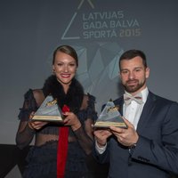 Лучшие спортсмены Латвии 2015 года — Мартин Дукурс и Лаура Икауниеце-Адмидиня
