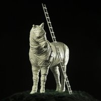 Foto: Liepājā top Daugavpils Marka Rotko centra milzu zirgs