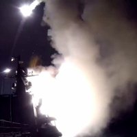 Video: Kā notika Krievijas spārnoto raķešu trieciens pa mērķiem Sīrijā