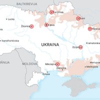 Karte: Kā pret Krieviju aizstāvas Ukraina? (15. marta aktuālā informācija)