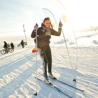 В Межапарке открыта освещенная трасса для дистанционных лыж