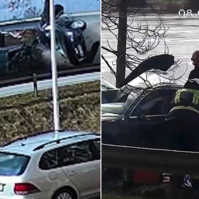 Video: Daugavpilī 'Audi' milzu ātrumā izraisa piecu auto avāriju ar pieciem cietušajiem