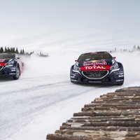 Video: WRC čempions Lēbs ar komandas biedru iesildās 'World RX'