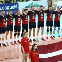 Foto: Latvijas volejbola izlase izcīna trešo vietu Eiropas Sudraba līgas turnīrā