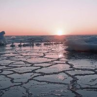 Video: Saulrietā apspīdētie ledus krāvumi jūrā no putna lidojuma