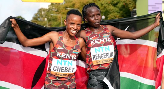 Foto: Kenijiete un etiopietis Rīgā uzvar 5 km distancē; divi jauni jūdzes rekordi