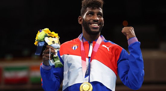 Kubai ceturtā zelta medaļa boksā; supersmagsvaros triumfē Zuti pieveikušais uzbeks