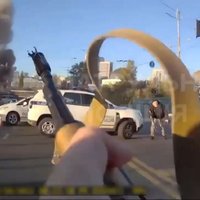Video: Kijivas policisti ar strēlnieku ieročiem notriec Irānas dronu kamikadzi