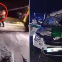 Video: Tumsā ietriecoties evakuatorā, Ādažos bojā gājis pašvaldības policijas auto vadītājs