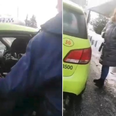 Video: Rīgas lidostā taksometra vadītājs izvelk pasažieri no auto