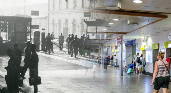 Foto: Rīgas stacija pirms 2. pasaules kara un tagad
