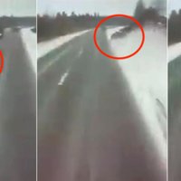 Video: Pie Kandavas autovadītājs apdzenot izvairās no sadursmes un iebrauc grāvī