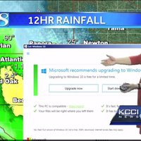ВИДЕО: Окошко с требованием перейти на Windows 10 "всплыло" в прямом эфире прогноза погоды