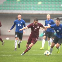 Latvijas U-21 futbolisti atgūstas un spēlē neizšķirti pret Igauniju