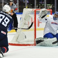 ASV hokejisti 'saber' 13 ripas Dienvidkorejas vārtos