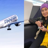 Aviokompānija 'Finnair' godina mūsu simtgadnieci Viju Vētru