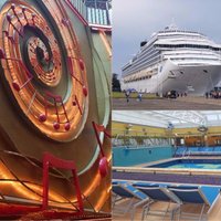 ФОТО, ВИДЕО: В Рижский пассажирский порт зашел роскошный дворец — лайнер Costa Pacifica