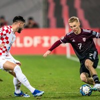 Latvijas futbolisti ātri ielaiž divus vārtus un neapgrūtina Horvātijai izredzes kvalificēties 'Euro 2024'