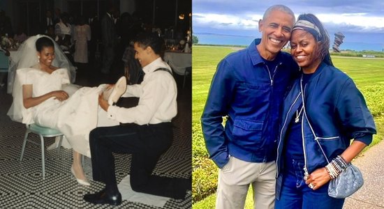 Obamu pāris ar sirsnīgiem kadriem nosvin laulības 31. gadadienu