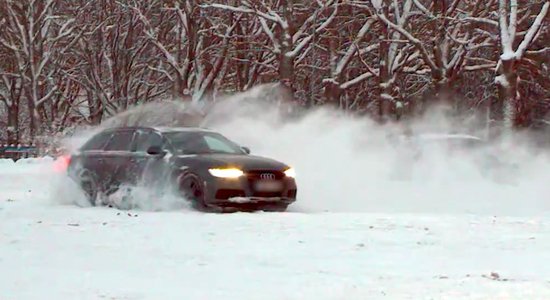 Видео: в Валмиере полиция остановила агрессивного водителя Audi