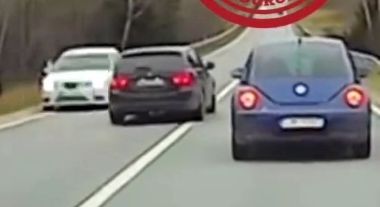 Video: Uz Siguldas šosejas BMW liek pretimbraucošajam spiesties malā