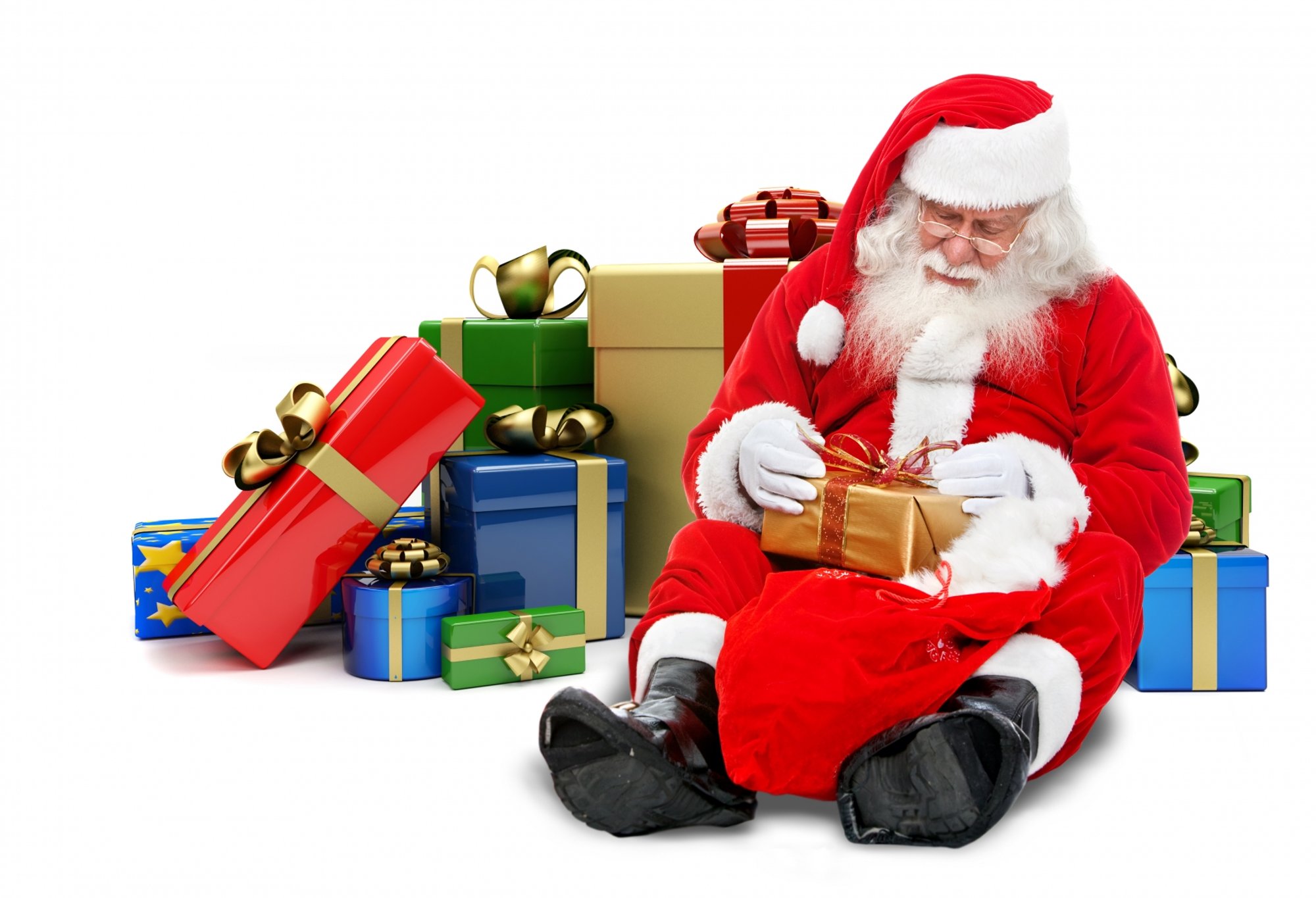Жду деда мороза с подарками. Подарки Деда Мороза. ДКД Мороз с подарк. Санта с подарками.