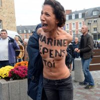 Femen атаковали французского политика Марин Ле Пен